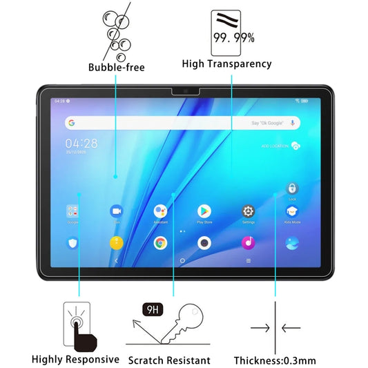Tablet tempered glass screen protector film, 9H scratch resistant, bubble-free design