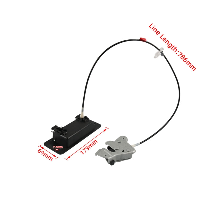 Right-side car handle latch with wiring harness and actuator, compact kit