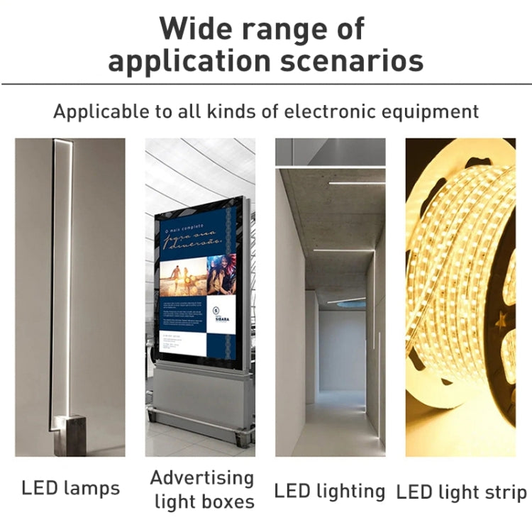 LED strip switching power supply application collage for LED lighting and light strip use