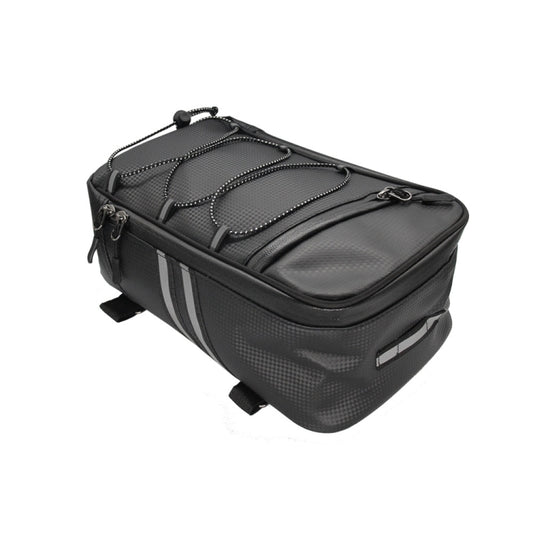 Motorcycle Waterproof PU Leather Rack Rear Carrier Bag, Capacity: 8L with Rain Cover, 8L