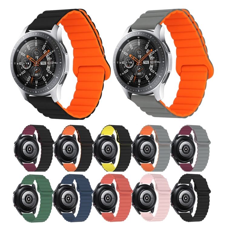 Set of silicone watch bands in assorted colors, ribbed link strap