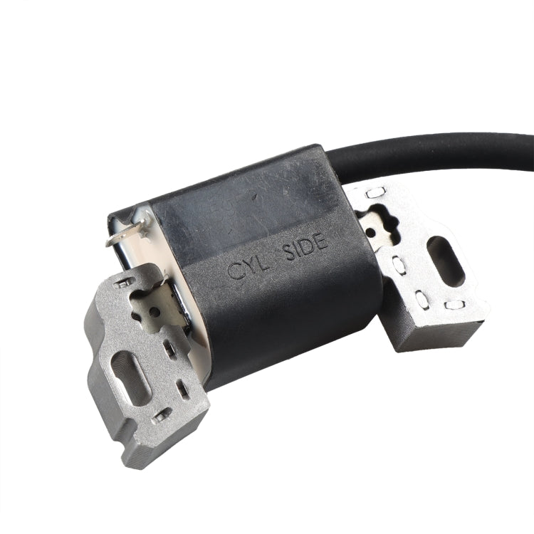 High pressure ignition coil module with CVI SIDE marking, black housing and brackets