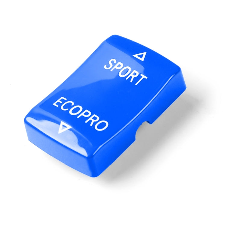 Blue gear mode switch button with SPORT and ECOPRO labels