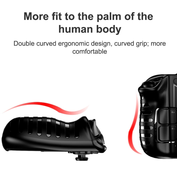 TPU console case with curved grip and vented thumbrest ridges