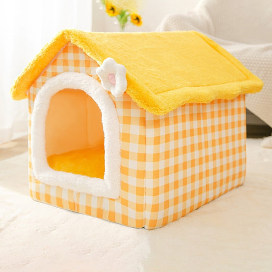 House Type Universal Removable and Washable Pet Dog Cat Bed Pet Supplies, S, M, L