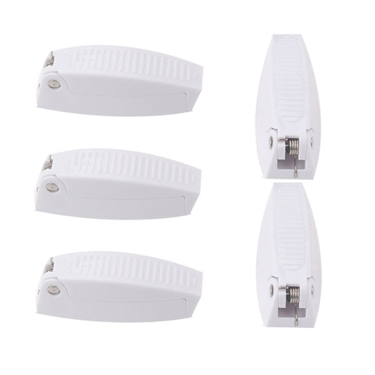 White RV door latch catch holder set with multiple hooks and mounting screws