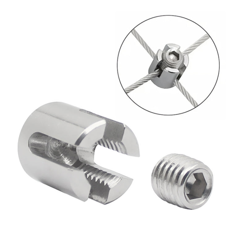 316 stainless steel wire rope cross fixed clip with hex bolt and nut