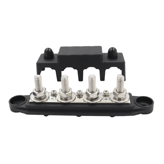 RV Ship High Current Power Distribution Terminal Block with Cover, Black M8 Stud, Red M8 Stud, Black M10 Stud, Red M10 Stud, 1 Pair Black & Red M8 Stud, 1 Pair Black & Red M10 Stud