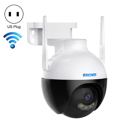White ESCAM dome smart WiFi IP camera with wall mount and antenna
