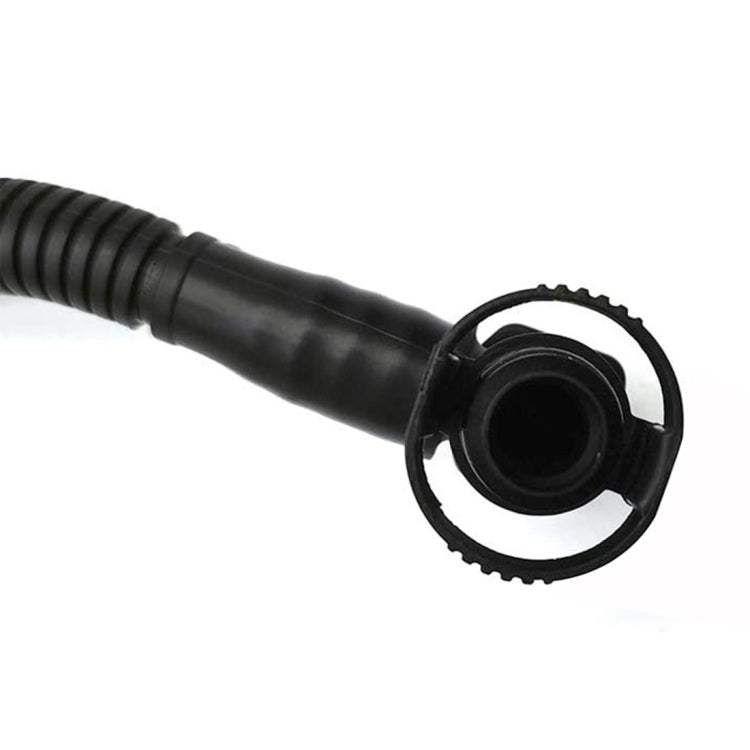 Fuel tank breather valve solenoid with round black inlet and short hose section