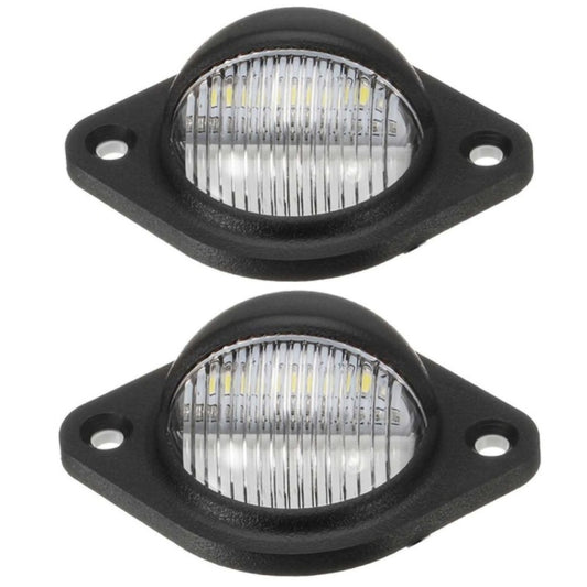2pcs Car 3LED Round License Plate Light, 2pcs 3LED