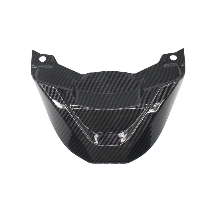 Carbon fiber front side winglet extension, glossy weave pattern with two mounting holes