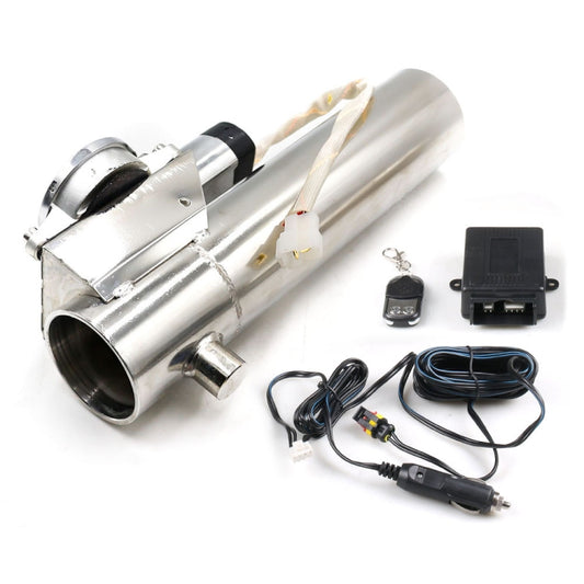 Stainless steel electric exhaust valve with straight pipe, remote, wiring and control module