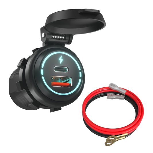 ZH-1786A2 QC3.0 USB-A + Type-C Dual Interface Car Charger, Cable Length: 60cm, ZH-1786A2