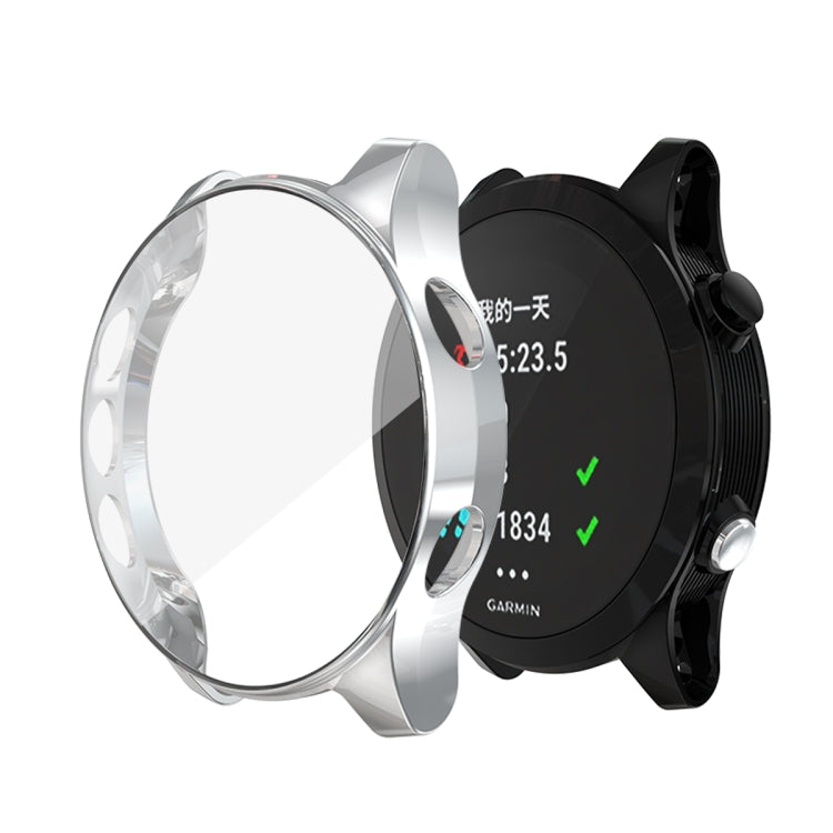 Silver TPU watch case with clear front screen cover and side openings
