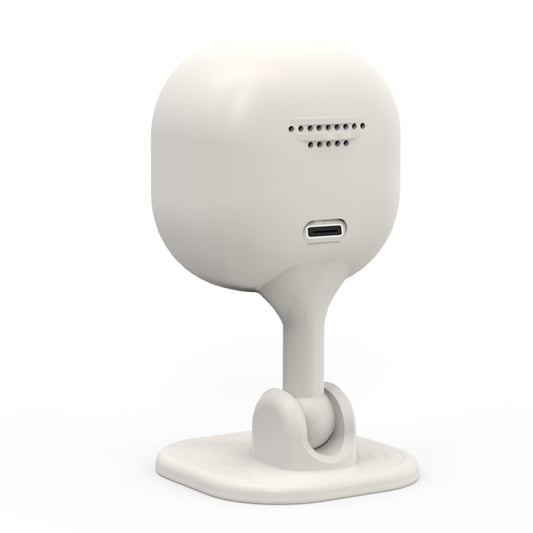 Indoor security camera back panel in white with speaker grille and USB port
