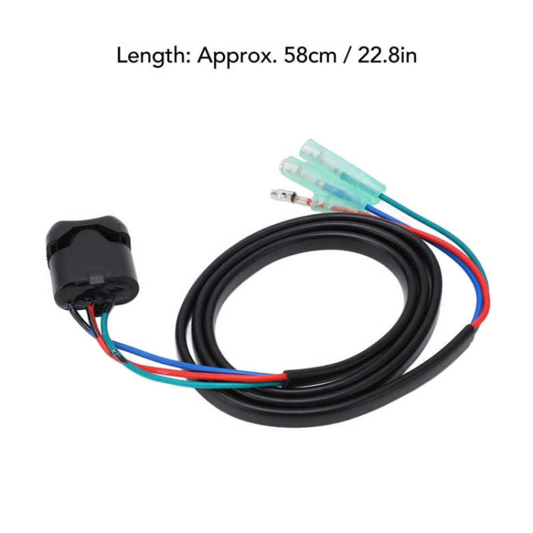 Tilt lift switch cable harness, black housing, multicolor wires, approx 58cm lead length