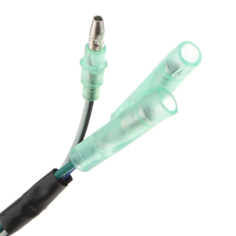 Outboard wiring harness with clear connector insulators and braided cable leads