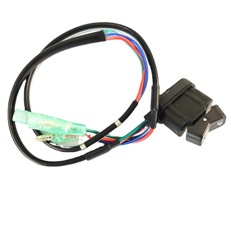 Outboard tilt lift switch wiring harness with inline green connector and black plug