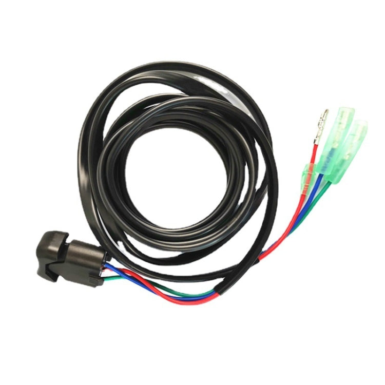 Outboard tilt switch wiring harness with inline cylindrical connector and 3-pin plug