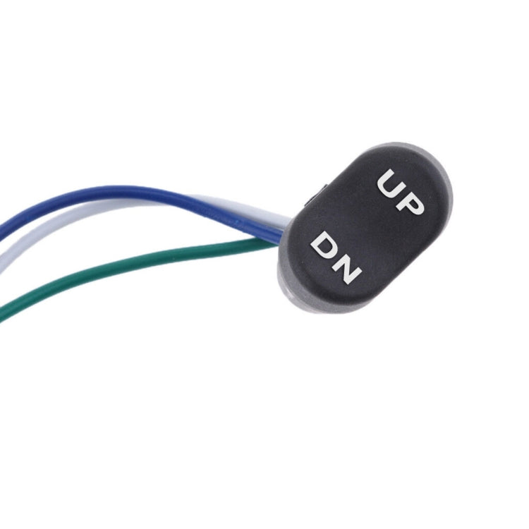 Vertical tilt switch with black UP/DN button housing and colored wires