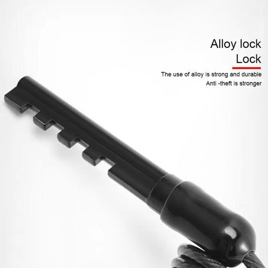 Bicycle alloy lock housing with protective end cap for cable locking