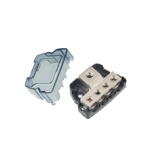 4-Way Car Audio Stereo Amp Power / Ground Cable Splitter Distribution Block 4GA, 4-Way