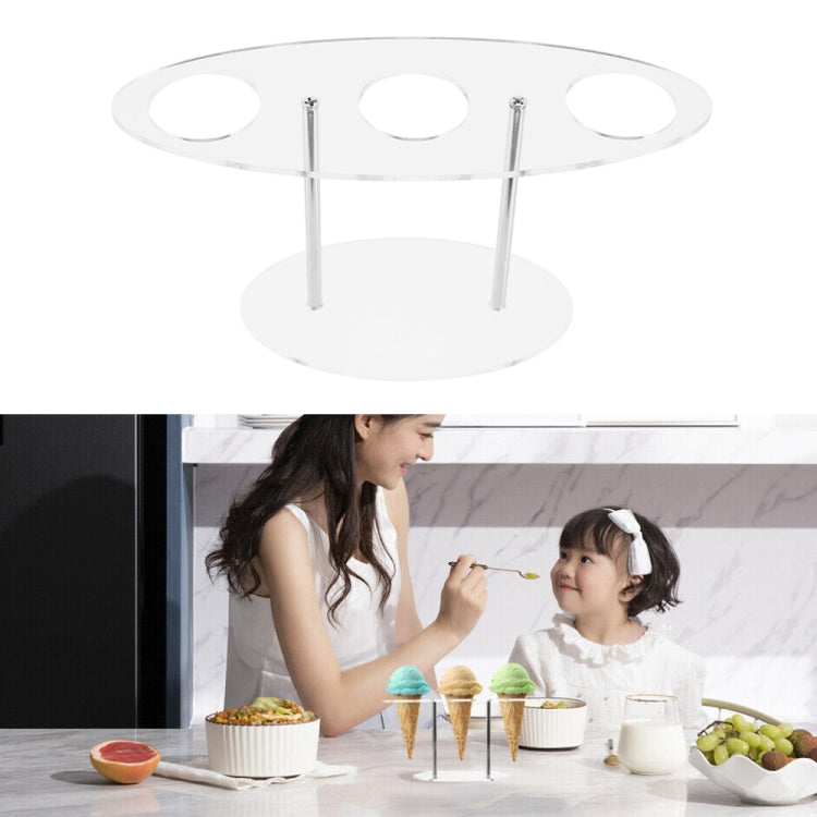 YX035 Acrylic Ice Cream Cone Rack Ice Cream Display Stand