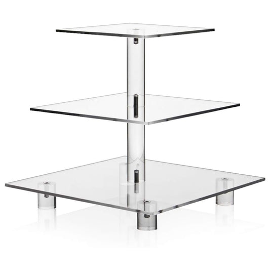 YX063 3 Tier Acrylic Square Cupcake Stand, YX063