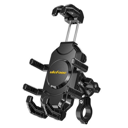 Ulefone universal bicycle handle phone holder, black clamp mount with dual arms