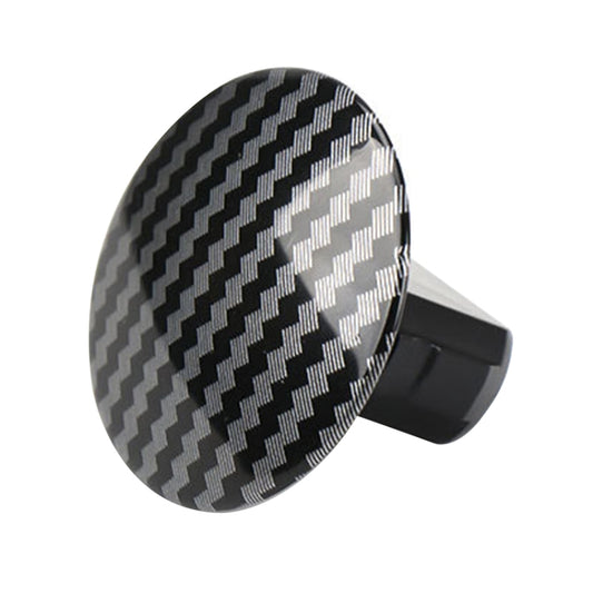 Carbon fiber black engine start stop button cover with mounting tab