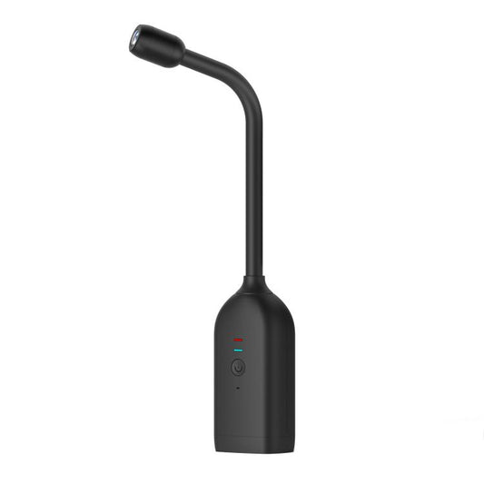 Black snake-tube WiFi security camera with curved neck and small lens head