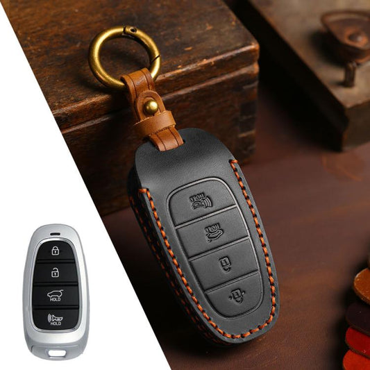 For Hyundai Staria / Sonata 4-button B122 Crazy Horse Cowhide Car Key Protection Cover, For Hyundai Staria 4-button, For Hyundai Staria / Sonata 4-button
