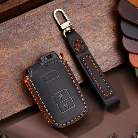 For Toyota North American 2+1-button C012 Crazy Horse Cowhide Car Key Protection Cover, For Toyota North American 2+1-button