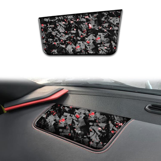 Forged Gold Foil Carbon Fiber Car Front Passenger Seat Panel Decorative Sticker for Chevrolet Corvette C8 2020-, Right Driver, Front Passenger Seat Panel, Right Driver