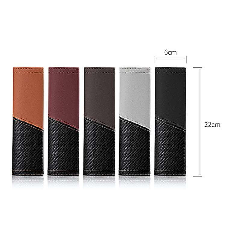 Car seat belt shoulder guard size: 22cm tall, 6cm wide; color options shown