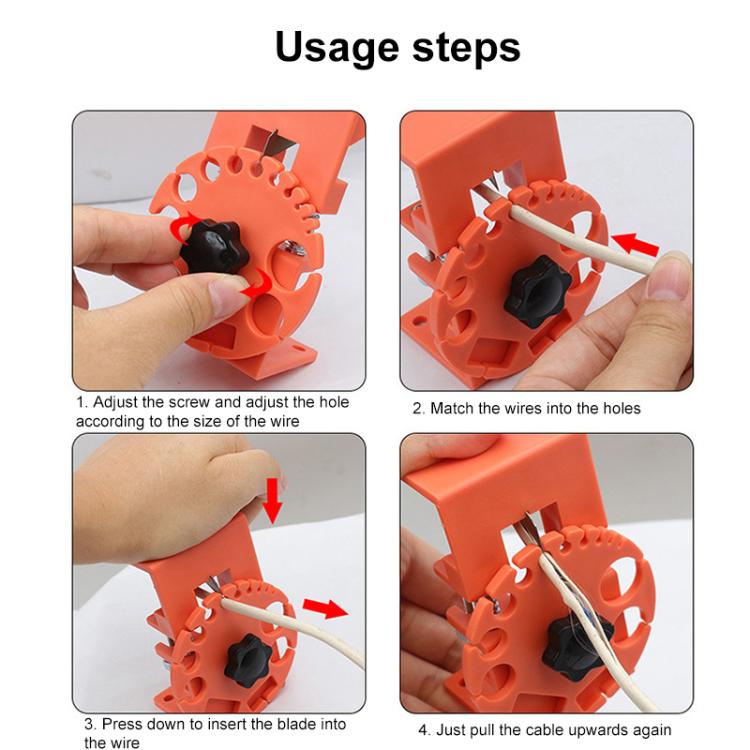 Adjustable Handheld Quick Rubber Wire Stripper