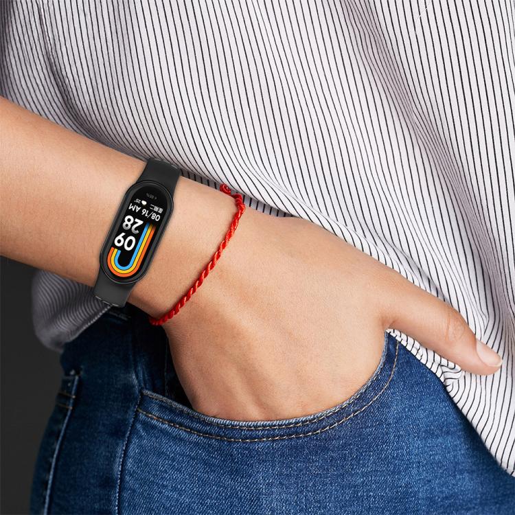 xDfind Metal Plug Two Color Silicone Watch Band, For Xiaomi Smart Band 11 / 10 / 9 / 8