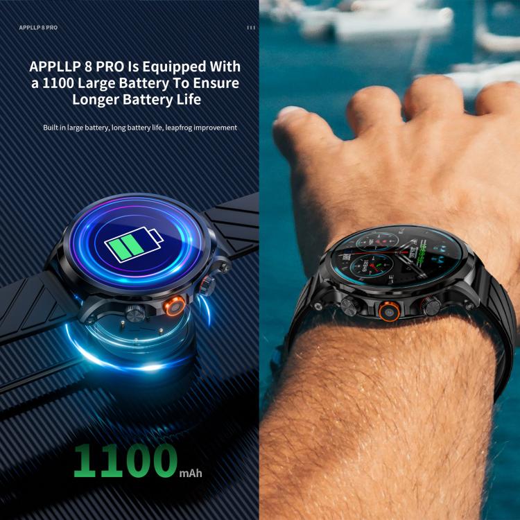 LOKMAT APPLLP 8 Pro 4G Smart Watch, 1.85 inch SC8541E Quad Core, 3GB+32GB, Android 8.1, GPS, Heart Rate