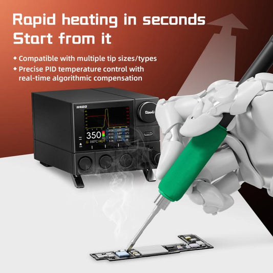 QIANLI H400 400W Smart Soldering Station with HX1 All-in-One Sleep Stand, US Plug, EU Plug