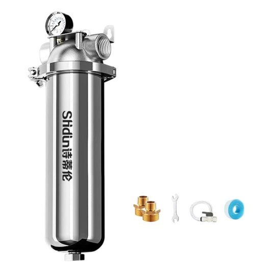 304 Stainless Steel Whole House Pre-Filter Water Purifier, 25-ton Clamp with 1.5 inch, 25-ton Clamp with 1 inch, 25-ton Clamp with 2 inch, 4-ton 1 inch Threaded Screw, 4-ton Threaded 4-point, 4-ton Threaded 6-point, 8-ton 1 inch Threaded Screw