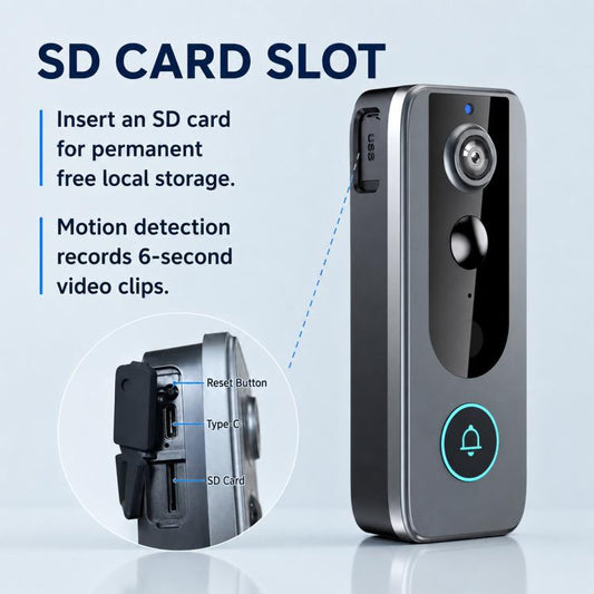 M20 High Definition Night Vision Wireless Two-Way Intercom Video Doorbell, M20(Black)