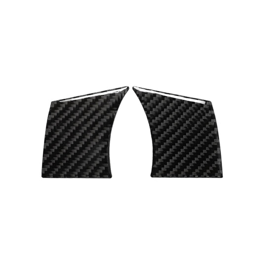 Carbon fiber steering wheel decorative sticker, two-piece curved dark panels