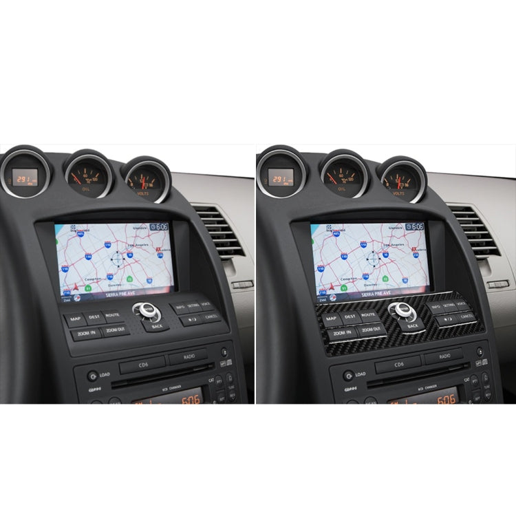Car Carbon Fiber Navigation System Control Decorative Sticker for Nissan 350z 2006-2009, Navigation System Control