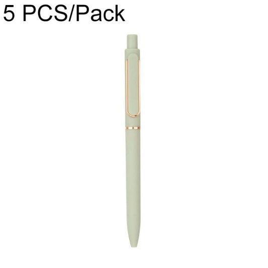 5 PCS/Pack Morandi Retractable 0.5mm Bullet Tip Signature Gel Pen, Mint Green, Premium Grey, Creamy White, Sky Blue, Taro Purple, Almond Tea, Almond Tea with Silver Clip, Sakura Pink, Mint Green Color-Block, Premium Grey Color-Block, Sky Blue Color-Bl...