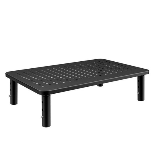 Adjustable Metal Monitor Stand with Ventilated Cooling Panel, No Drawers-Iron Feet, With Drawers-Iron Feet