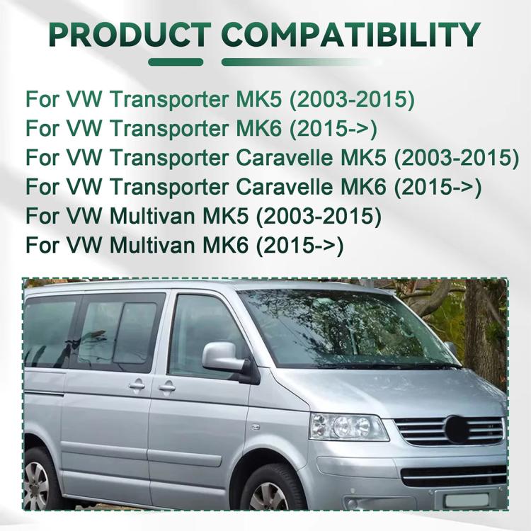 Black door seal strips fitted along the side of a Volkswagen-style van