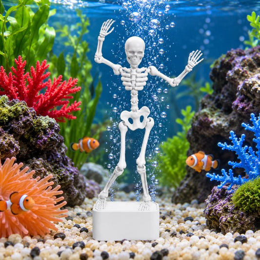 Skull Shape Aquarium Ornament Air Bubble Fish Tank Decoration, Sliding Waterwheel Skull, Dancing Skull+2 Suction Cups, Dancing Skull, Sliding Waterwheel Skull+1m Tube, Dancing Skull+2 Suction Cups+1m Tube, Dancing Skull+1m Tube