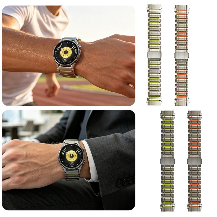 Zinc Alloy Hybrid Silicone Magnetic Buckle Watch Band, 22mm