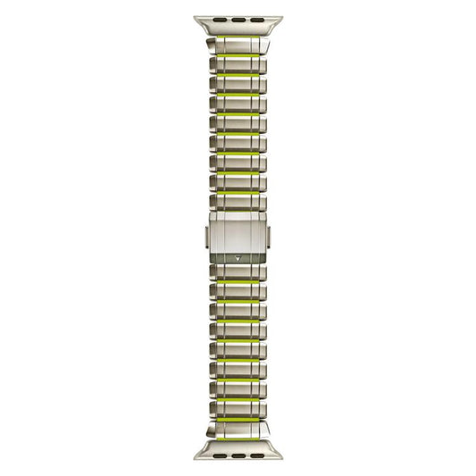 Zinc Alloy Hybrid Silicone Magnetic Buckle Watch Band, For Apple Watch 46mm / 49mm / 45mm / 44mm, For Apple Watch 42mm / 41mm / 40mm / 38mm